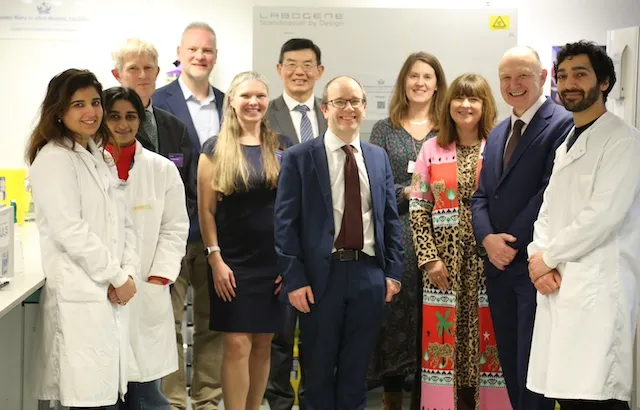 Group of people at the organ-on-chip facilities launch