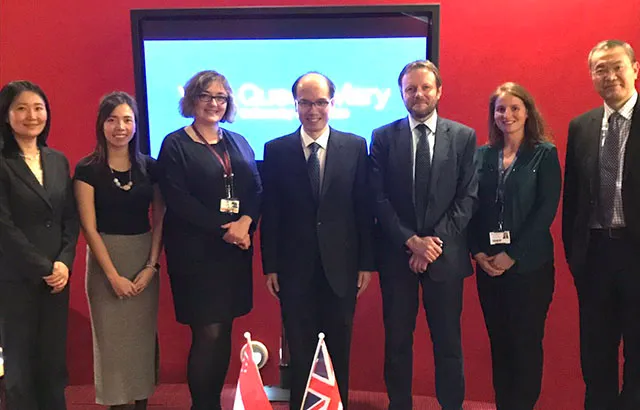 Representatives from Queen Mary and A*STAR including Professor Ng Huck Hui (centre) and Professor Colin Grant (third from right)