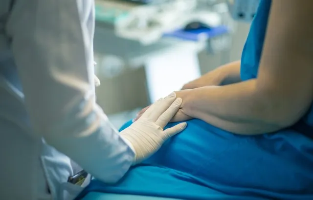 Woman about to undergo surgery