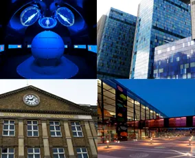 Whitechapel's medical landmarks - The Royal London Hospital old and new, QM's Blizard Institute and Centre of the Cell 