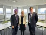 (L-R) Cllr Jas Athwal Leader of Redbridge Council, Professor Stephanie Marshall, Vice Principal of Education at Queen Mary, Professor Anthony Warrens, Dean for Education, Faculty of Medicine and Dentistry