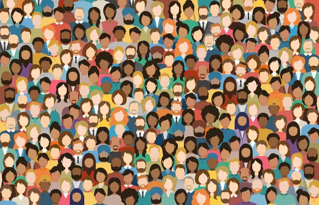 Crowd of people. Credit: PeterPencil/iStock.com
