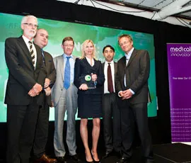 The team receive their award