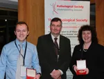 Winning team: (L-R) Dr Tim Forshew, Professor R Poulsom & Dr Ruth Tatevossian