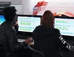 Schoolchildren taking online asthma survey