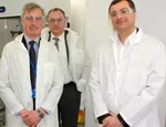 L-R; Chris Martin, CEO of Spirogen Ltd, Ramsay Richmond, Executive Manager QMB, Vladislav Surkov, Deputy Prime Minister