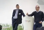 Lto R: Independent on Sunday's John Rentoul and DJ Collins, Head of Communications at Google UK
