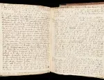 Manuscript of William Godwin's Political Justice, 1793, showing authorial revisions [Image courtesy of the V&A]