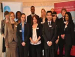 Attorney General Award attendees from Queen Mary (l to r): Back - Lizzie Powell, Mary Alade, Agape Ogbonda, Denise Sexton, Andy West, Sean Ash - front Front - Emma Woollcott, Vicky Naylor, Julie Pinborough, Christopher Ng, Jie Shi Chun, Simii Sivapalan