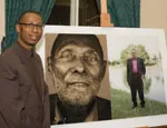 Franklyn Rodgers presents his portrait of Prof Stuart Hall FBA