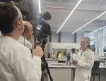 Professor Hazel Screen being interviewed by the BBC