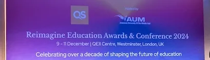 QS Reimagine Education Awards stage