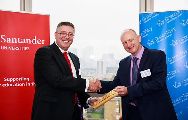 L-R: Matt Hutnell (Director for Santander Universities UK) and Professor Colin Bailey (President and Principal at QMUL)