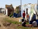 Children in a refugee camp