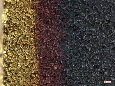 The distribution of lithium concentration is indicated by colours during the charging process of a graphite negative electrode