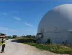 Dr Maria Olczak surveys biogas tanks
