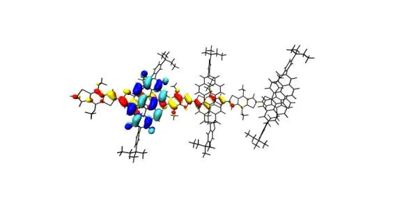 Top view of organic model-interface simulation, courtesy Hanbo Yang and Jarvist Frost.