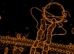 Sketch of the syndecan-4 molecule connecting the cell inside with the space outside. Credit: 3DforScience/ 3DforScience.com