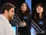 Daniel Gill, Emma Hayashibara and  Zara Arain Saqlan share their research at the Night of Science and Engineering