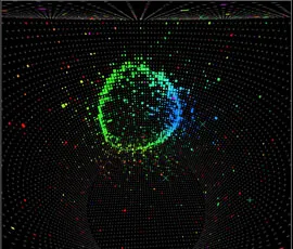 3D image of an electron neutrino in the detector