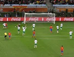 David Villa's first shot before scoring ©Jason Bagley 