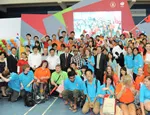 A group of students at the Sichuan student summer camp