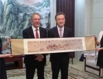 President and Principal Simon Gaskell with Professor Wang Jinsong, President of Northwestern Polytechnical University (NPU) 