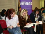 Geography students Molly Wootten, Olivia Murphy and Megan Morrison-Sloan