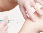 A child being vaccinated