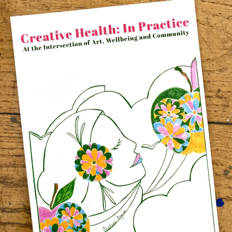 Photo of the 'Creative Health: In Practice' book cover