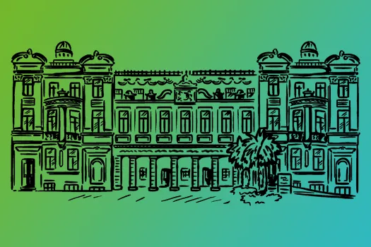 Line drawing of the Queens