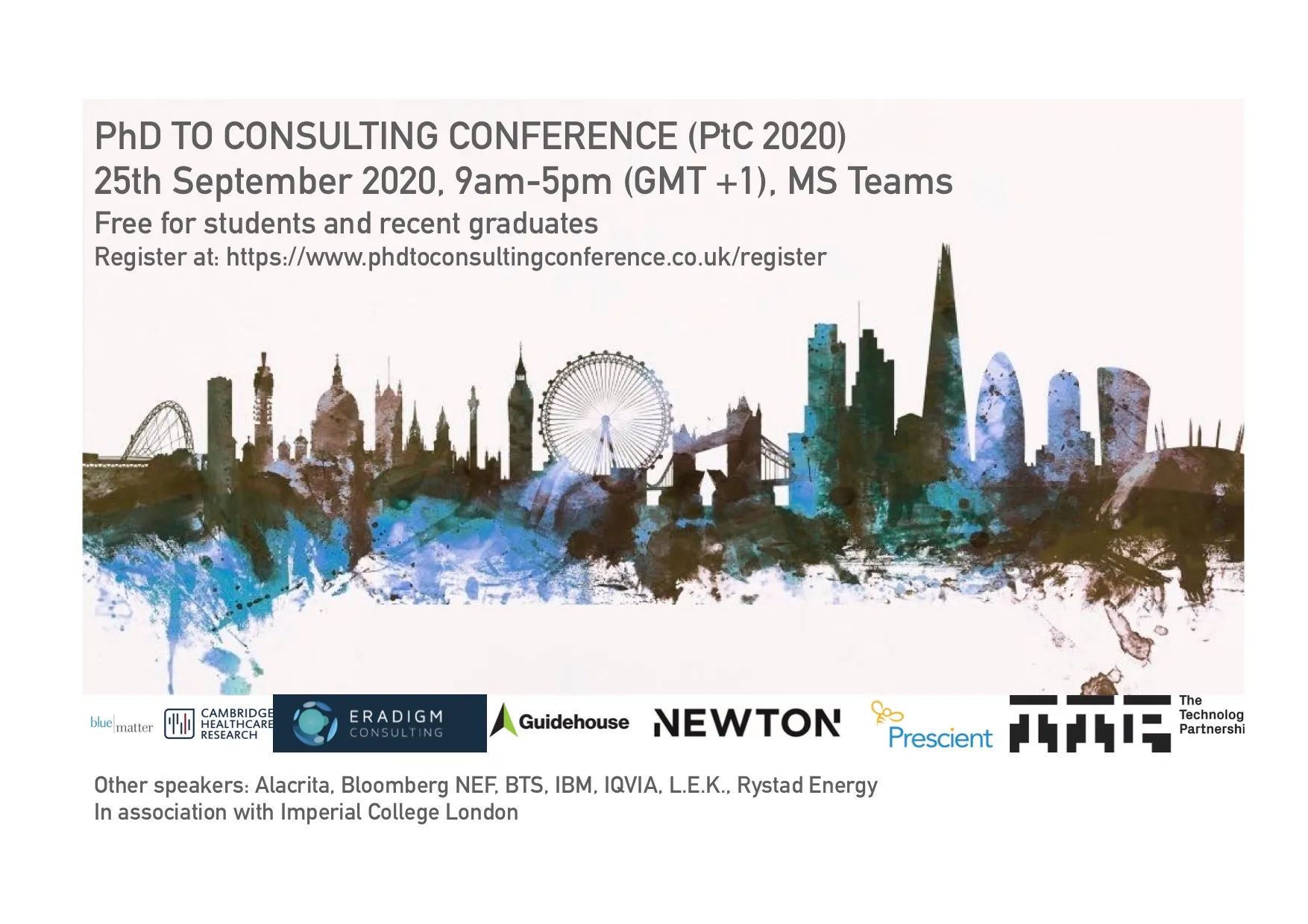 PhD to Consulting Conference 2020 infographic