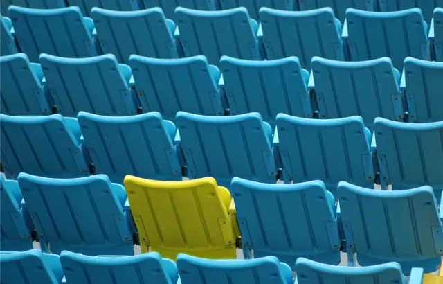 rows of empty seats