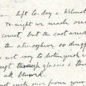 Part of letter by Sir Neville Lyttelton describing witnessing the Halley's Comet