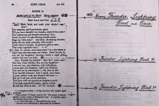 Page of annotated King Lear