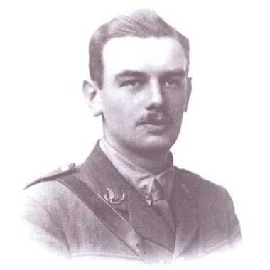 Photographic portrait of William Walter Busby man in military uniform