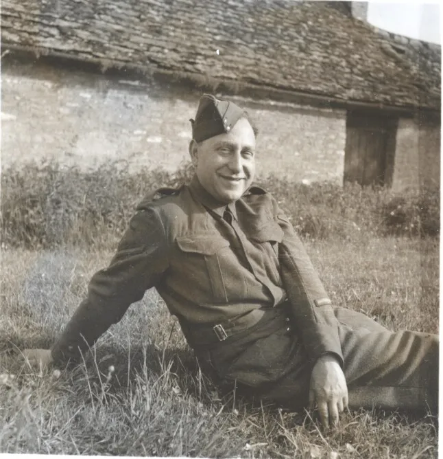 Schmitthoff in army uniform, c1940s, Clive Macmillan Schmitthoff, Queen Mary Archives, CMS/TEMP/2/7