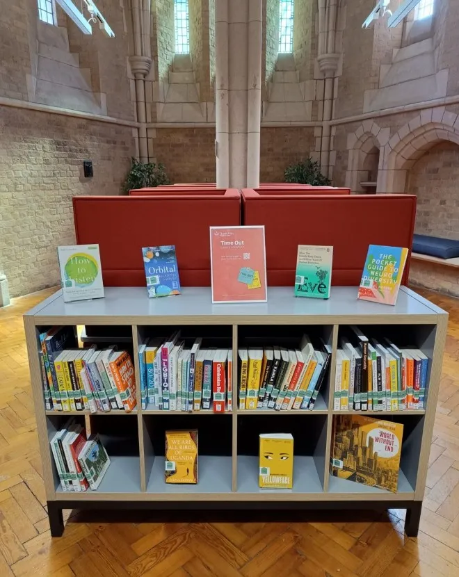 Books on display at Whitechapel Library