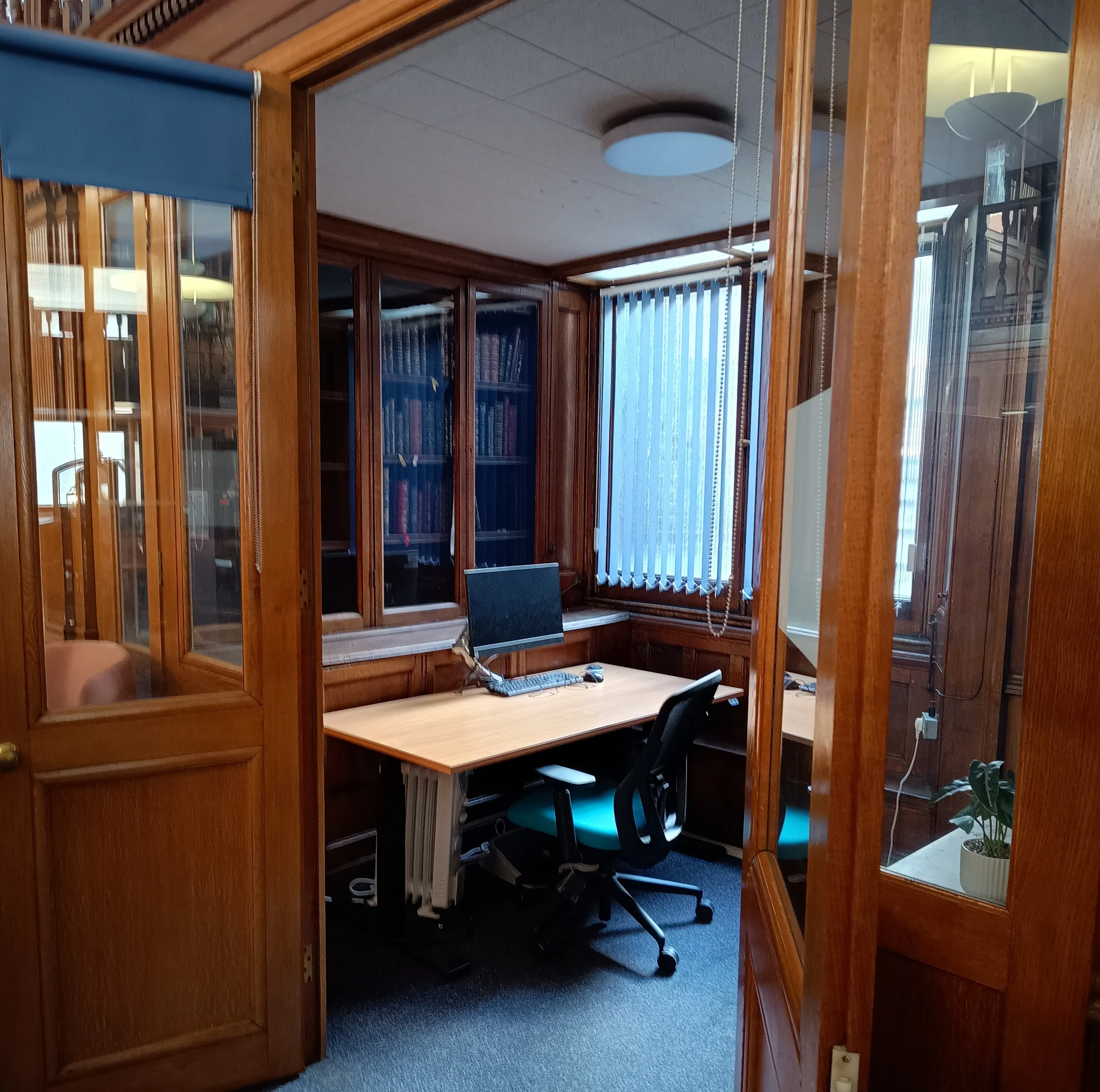 Desk with PC and seat