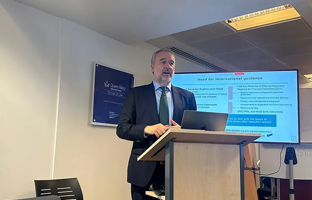 Professor Ignacio Tirado, Secretary General of UNIDROIT, presenting at CCLS.