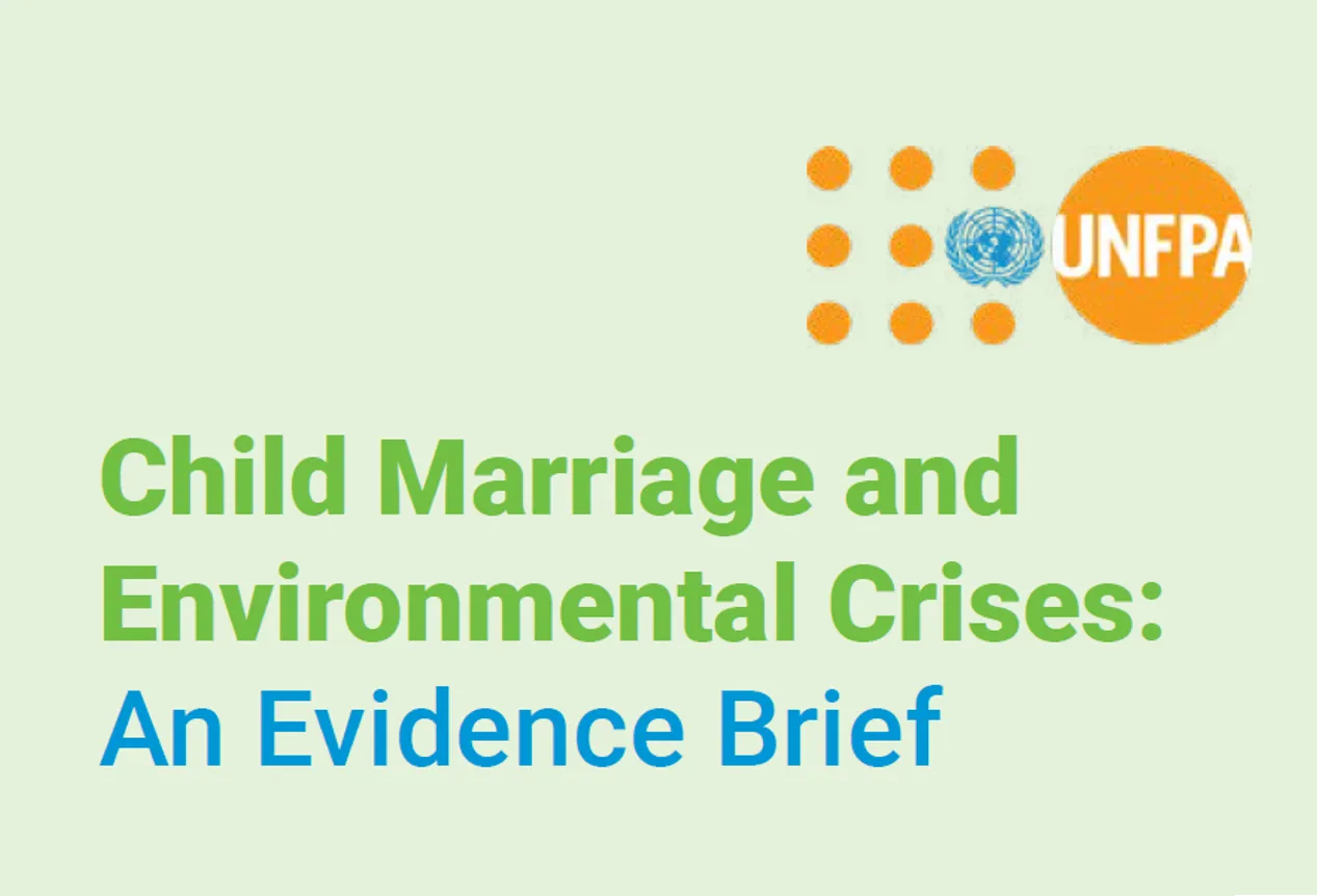 The logo of the UNFPA above the title of the evidence brief 