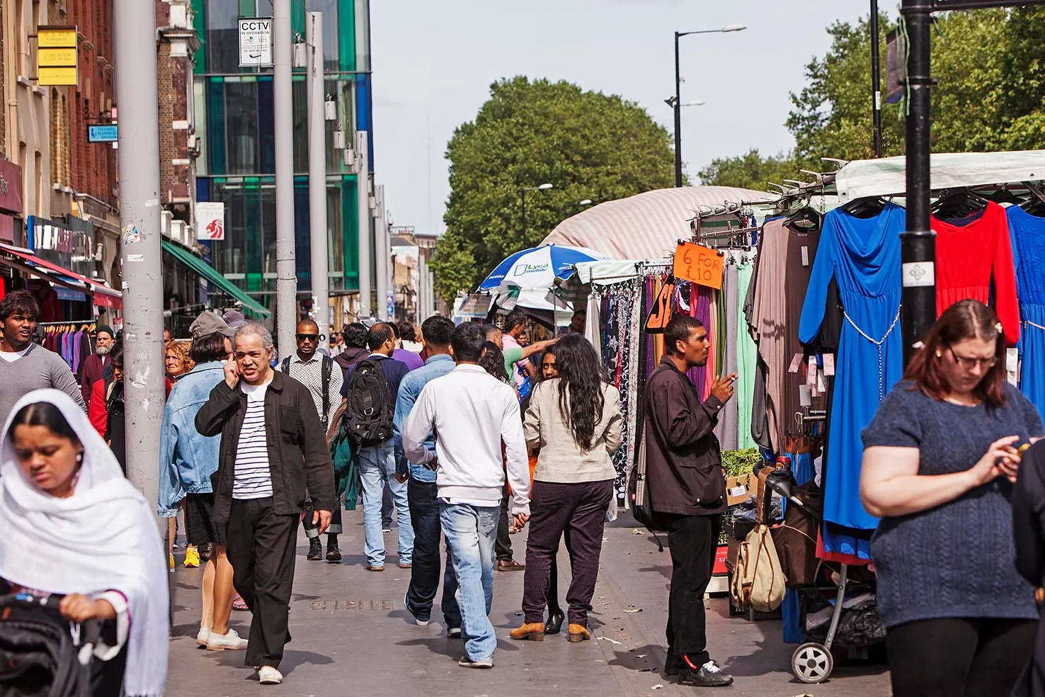 people at Whitechapel market