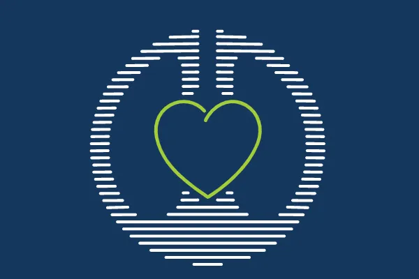 Blue graphic showing heart and lungs