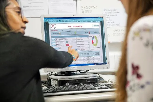 CEG dashboard on screen - small