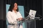 Photo of Professor Rohini Mathur giving her keynote speech at ADRUK 2023