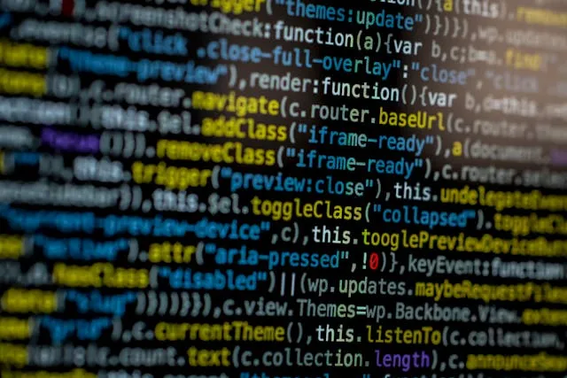 A screen full of computer code