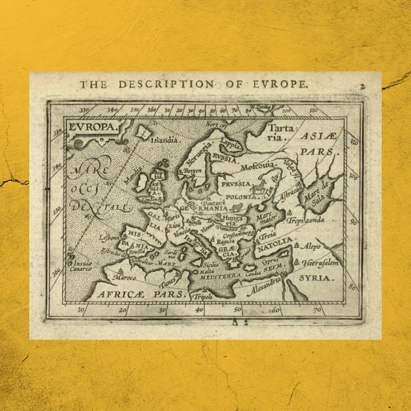 SED Map of Europe, 1603 (in New York Public Library)