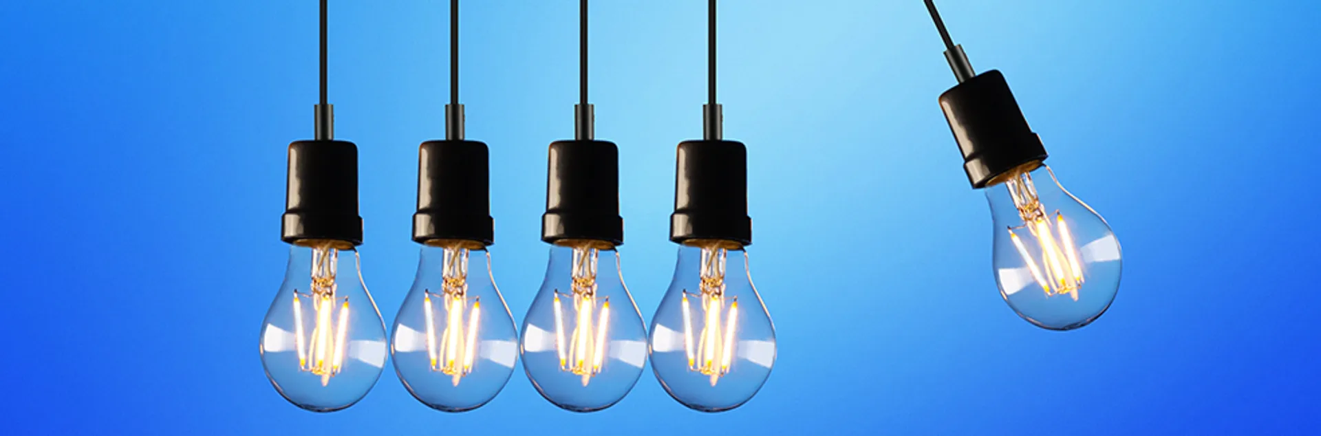 lightbulbs colliding