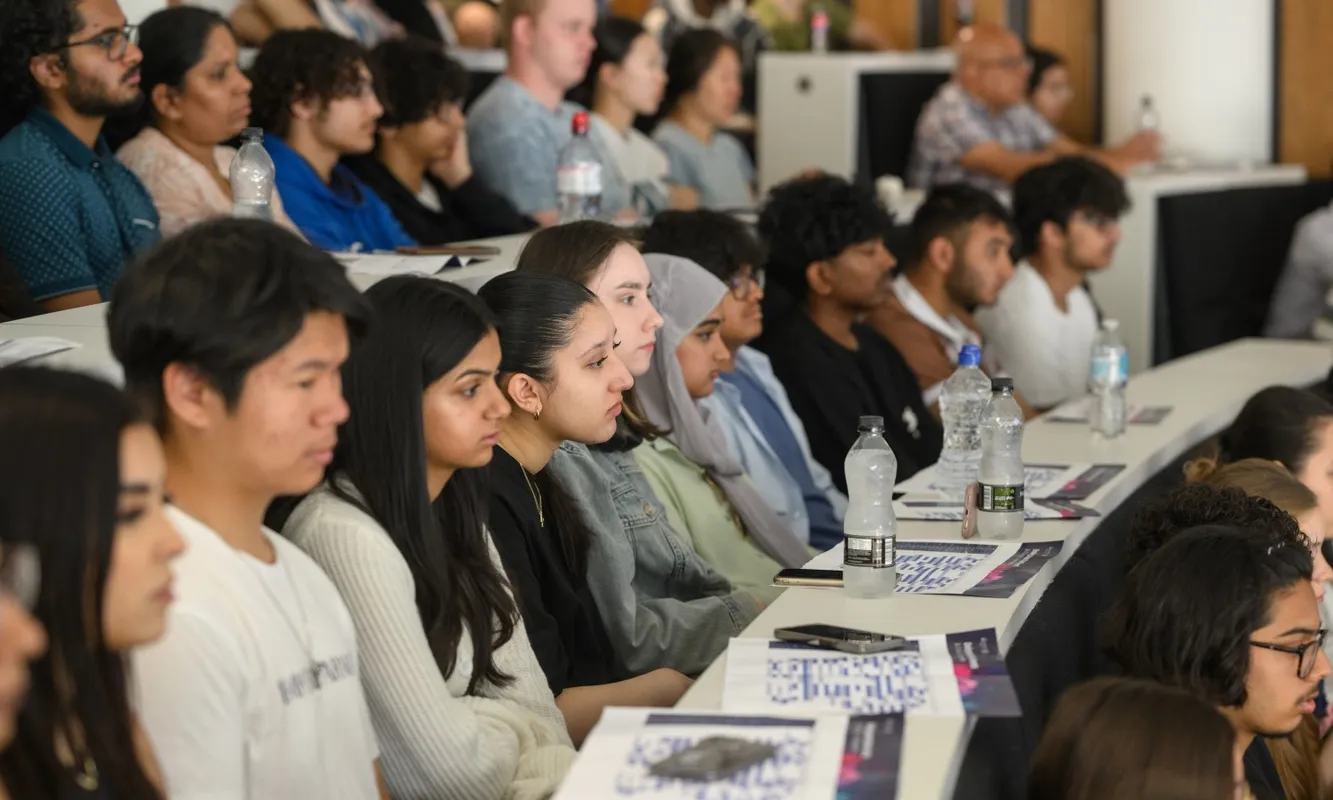 A photo of students in a lecture theatre