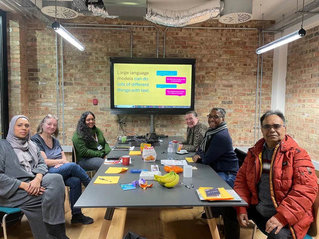 A group of participants from the 'Co-developing patient and public facing activities to explain large language models and how they are used in health research' project